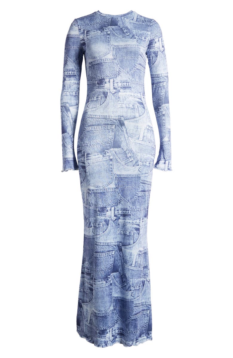 SOMETHING NEW Denny Long Sleeve Maxi Dress, Alternate, color, 