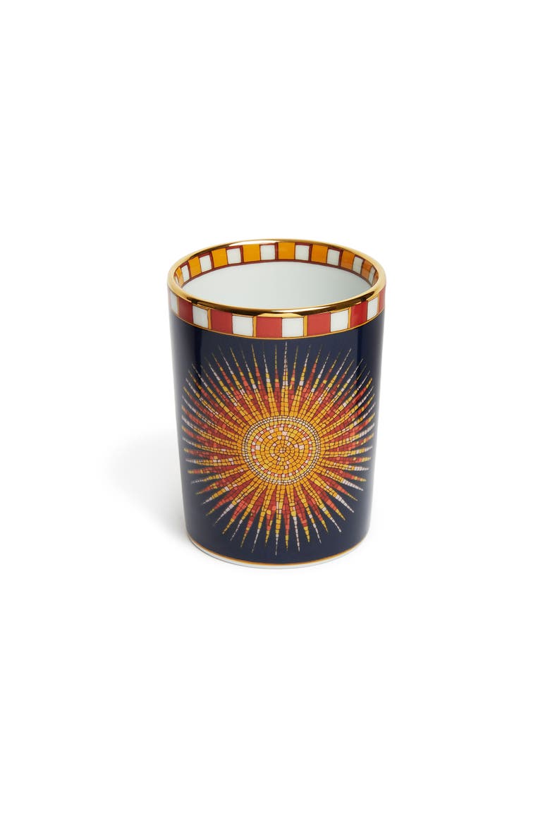 Decorative Cup, Alternate, color, Sunrays Midnight Blue