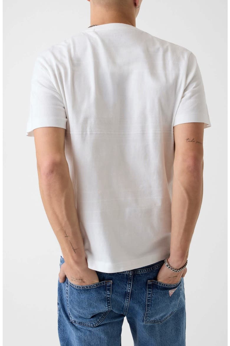 Jacquard Stripe Logo Graphic T-Shirt, Alternate, color, WHITE
