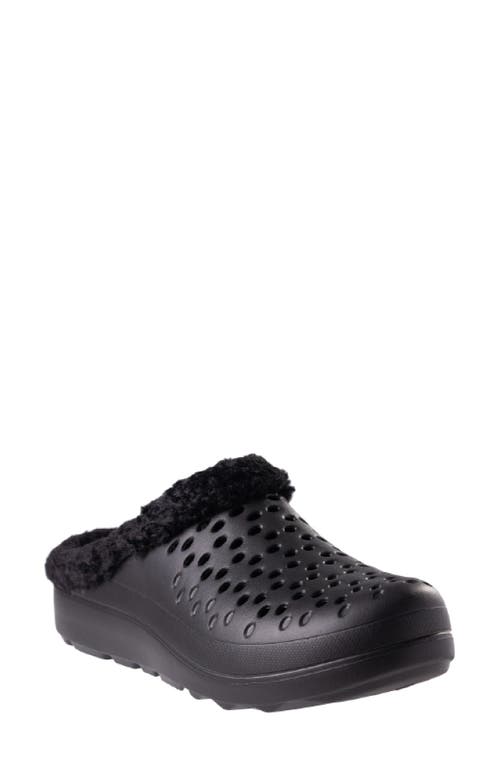 Revitalign Fusion Vitality Faux Fur Lined Clog In Black