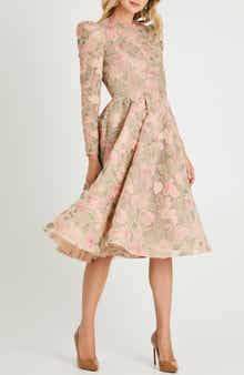 HELSI Anastasia Sequin Floral Fit & Flare Cocktail Dress