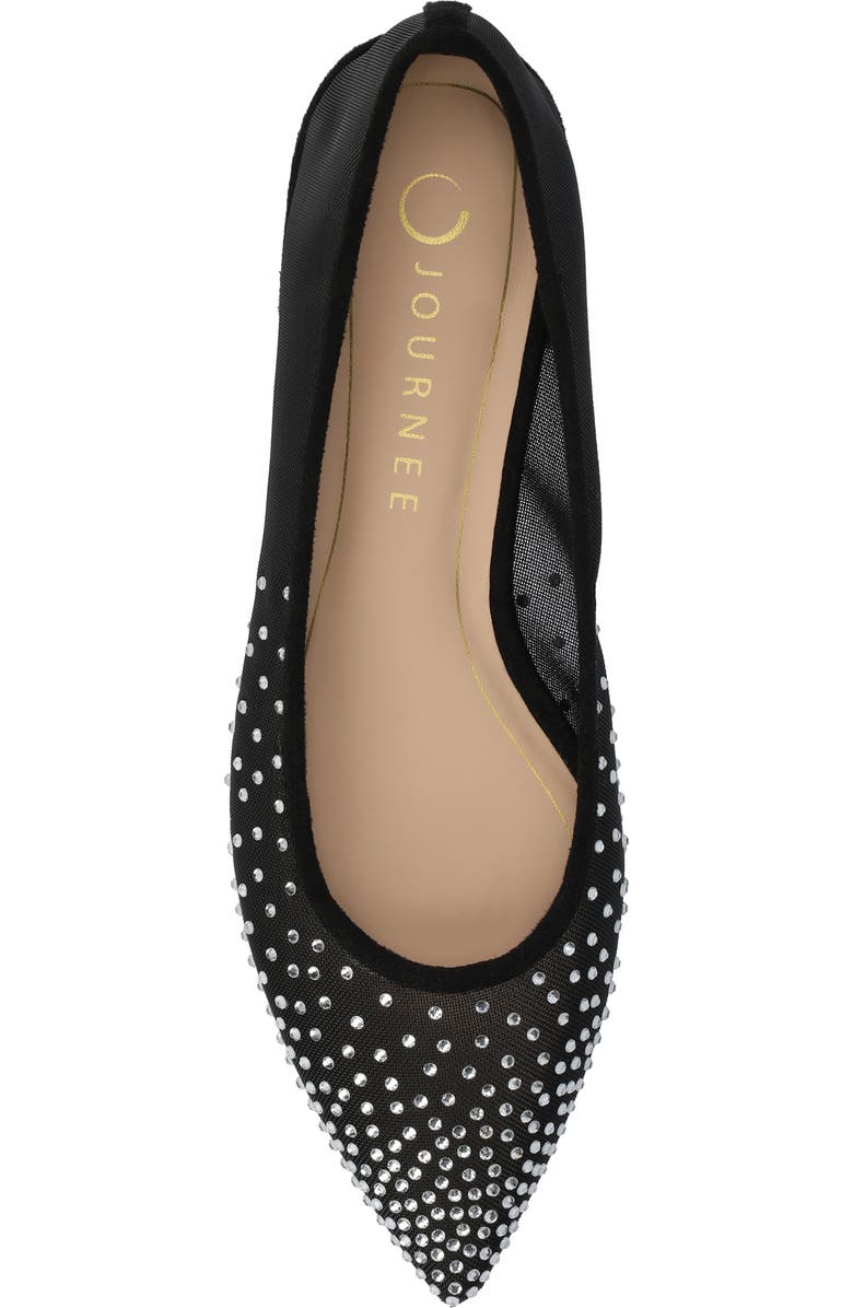Journee Collection Gracelynn Evening Ball Flat, Alternate, color, Black