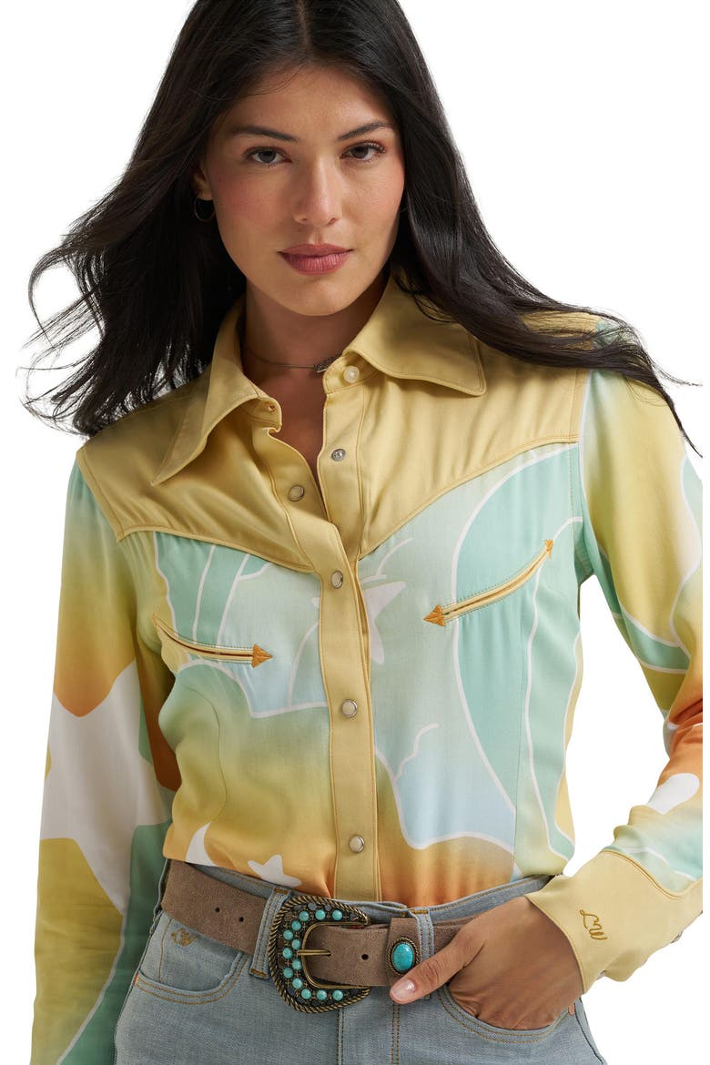 Printed Western Shirt, Alternate, color, RAINBOW PRINT