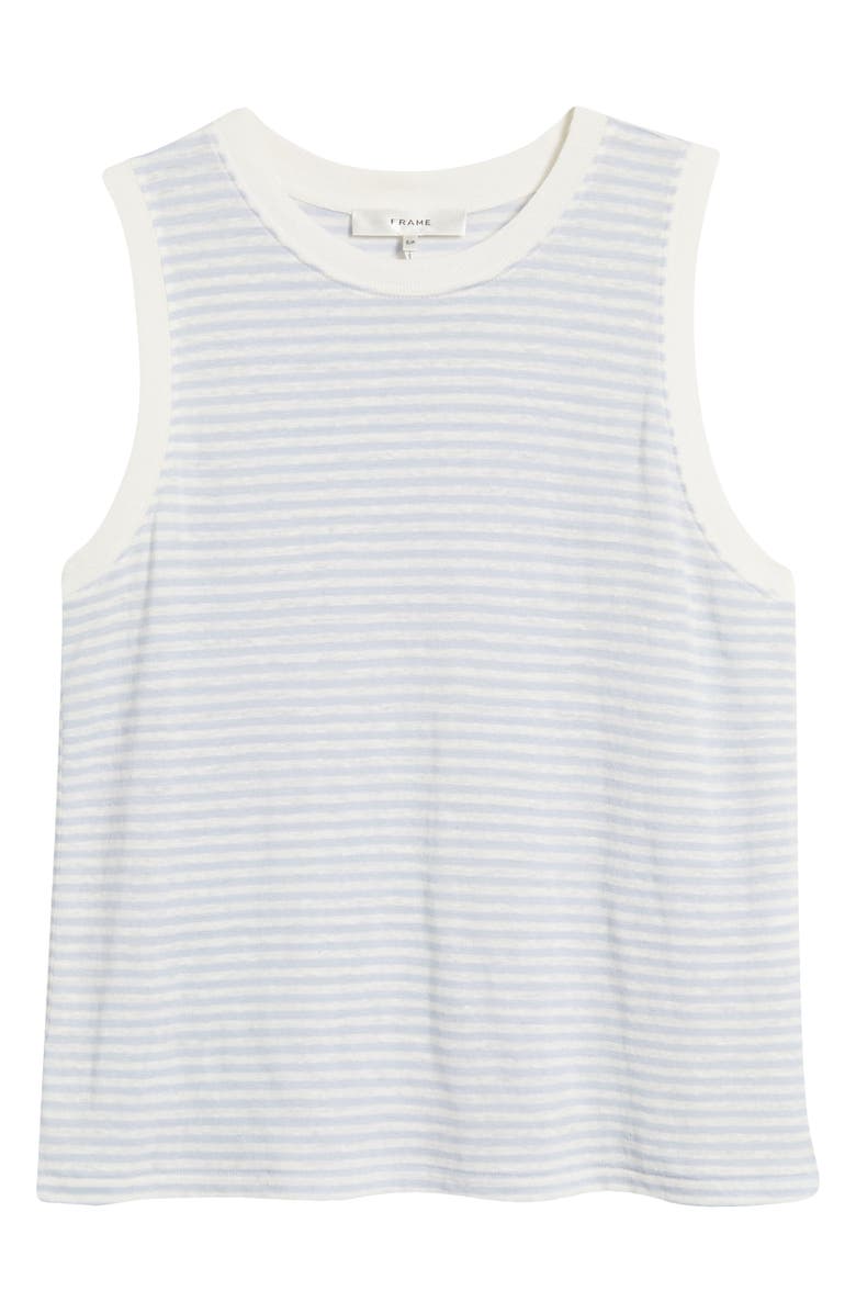 FRAME Stripe Organic Linen Muscle T-Shirt, Alternate, color,