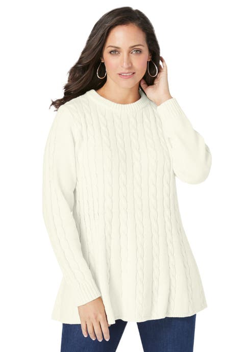 Cable Peplum (Plus Available)