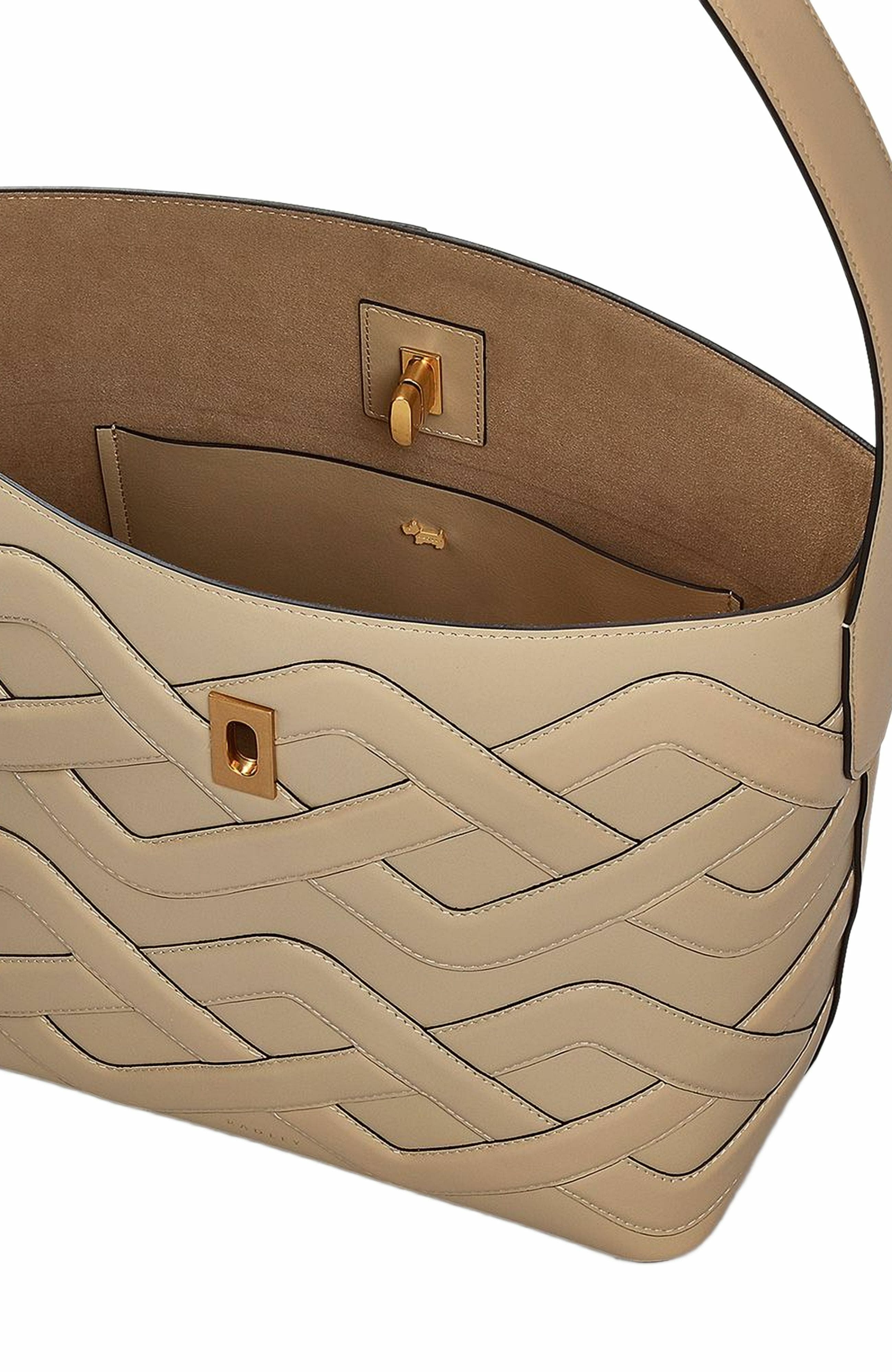 Radley Threadneedle Street - Cable Large Open Top Shoulder Bag, Alternate, color, Stone