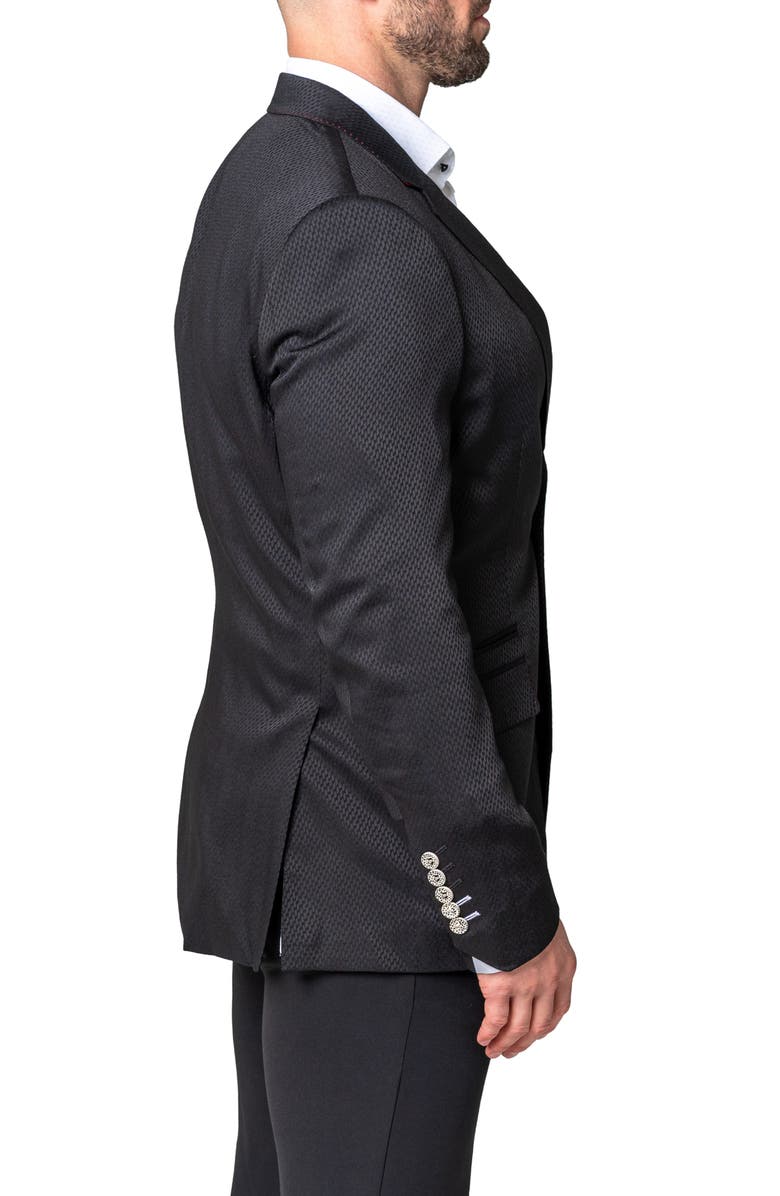 Maceoo Socrates Blue Black Sport Coat, Alternate, color, Black