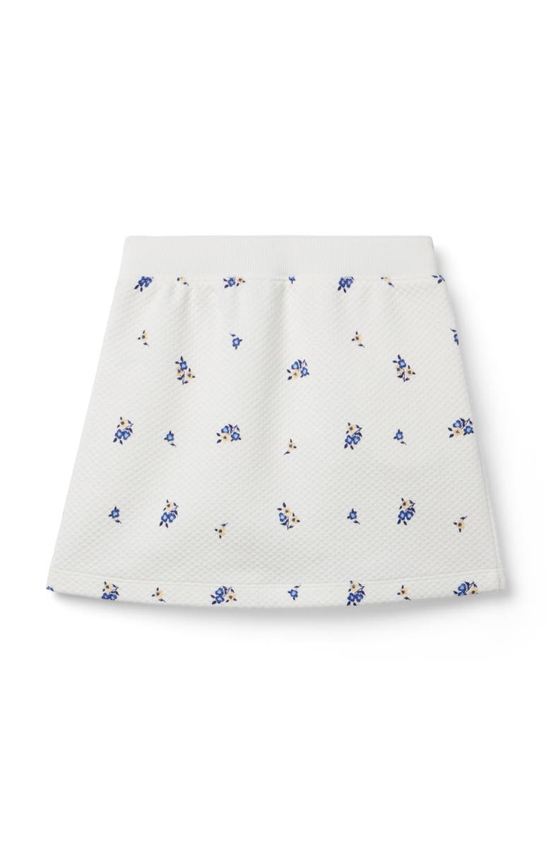 Janie and Jack Quilted Floral Skirt, Alternate, color, White