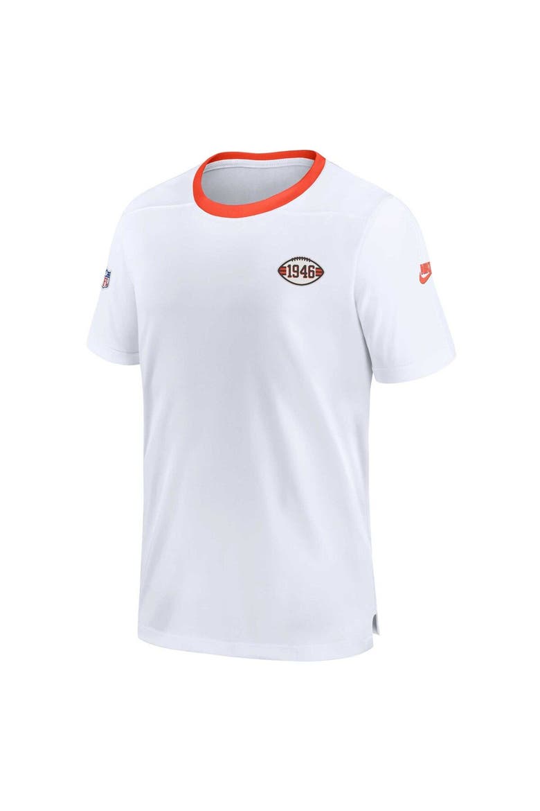 Men's Nike White Cleveland Browns Sideline Coaches Alternate Performance T-Shirt, Alternate, color, White