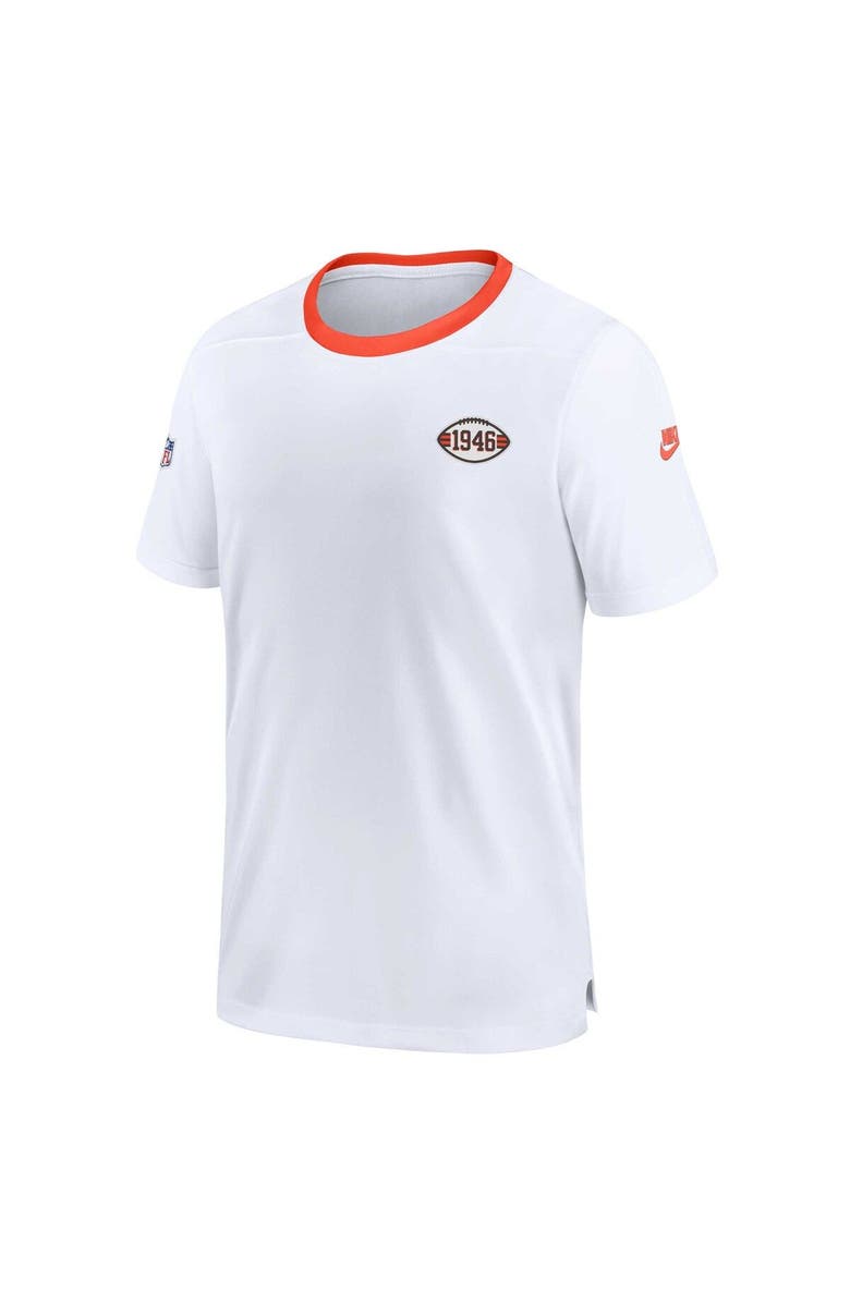 Nike Men's Nike White Cleveland Browns Sideline Coaches Alternate Performance T-Shirt, Alternate, color, White