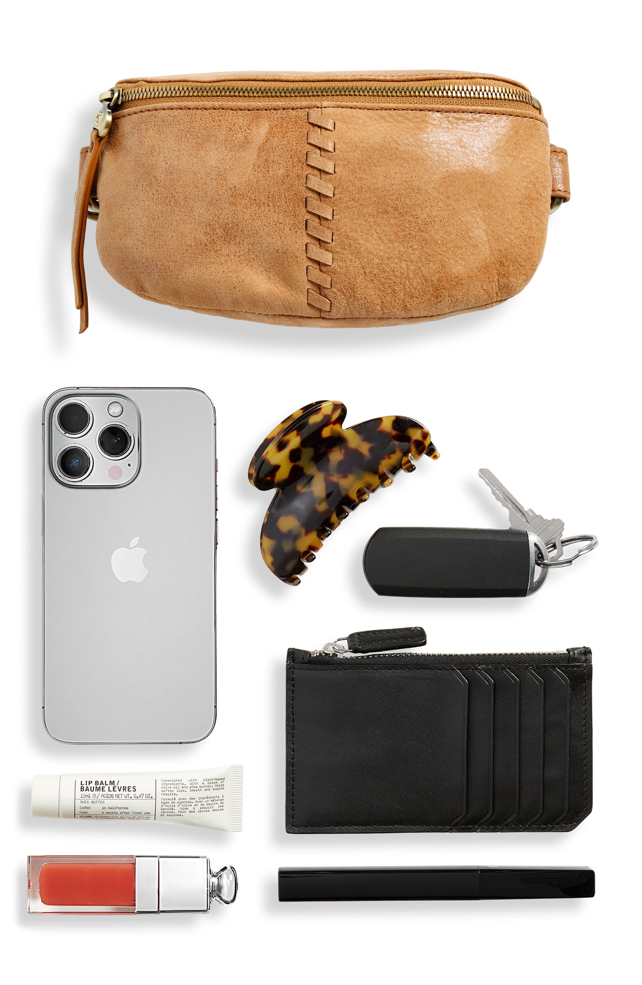 Fern Leather Belt Bag, Alternate, color, WHISKEY