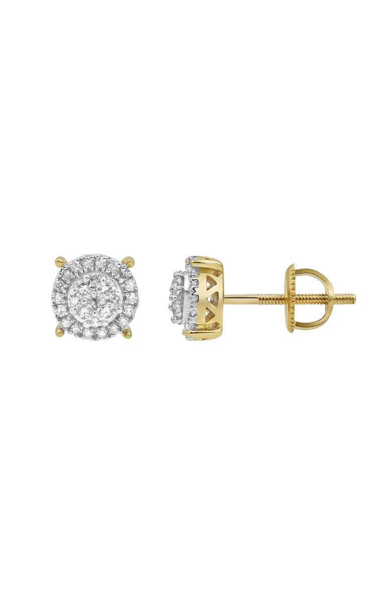 LuvMyJewelry Quad Circle 14K Yellow Gold Diamond Earrings - 0.25ct., Alternate, color, 14K Yellow Gold