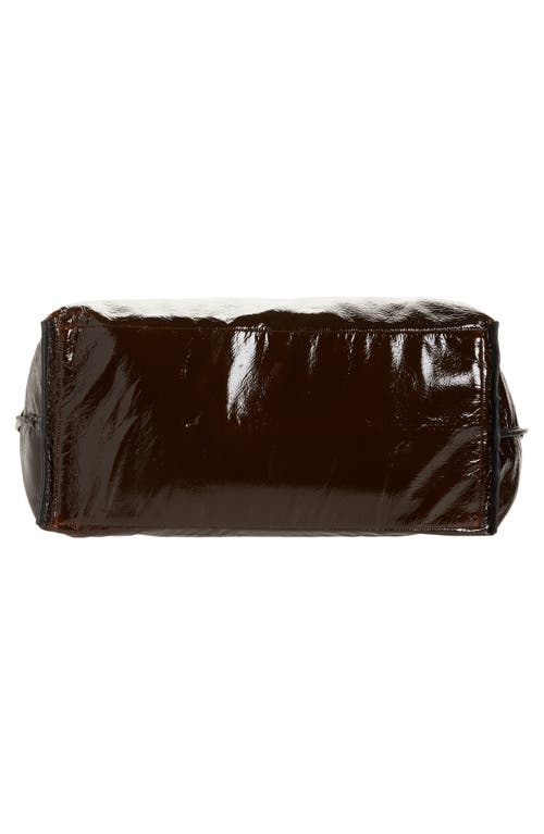 Kassl Lacquer Wool Tote In Brown