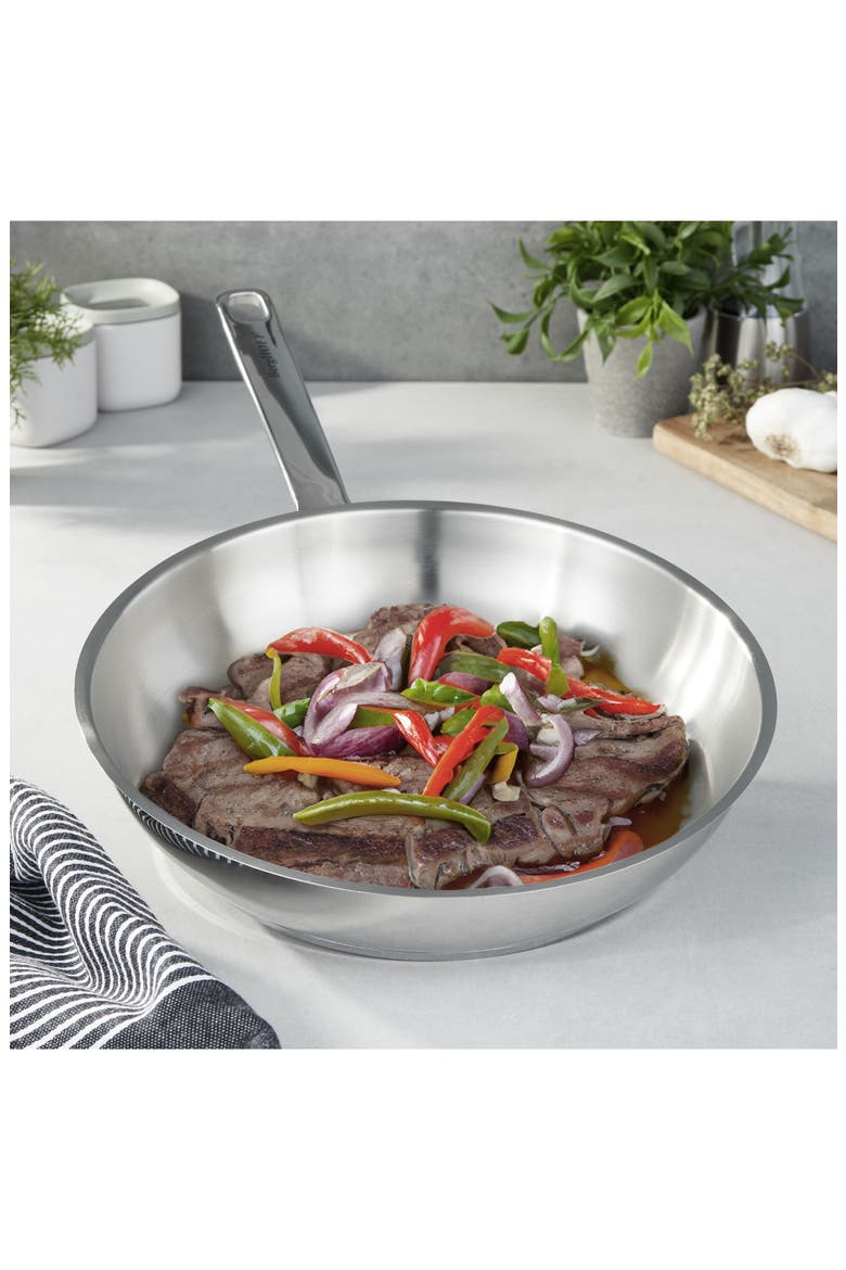 DiNA Helix 11-Inch Fry Pan, Alternate, color, SILVER
