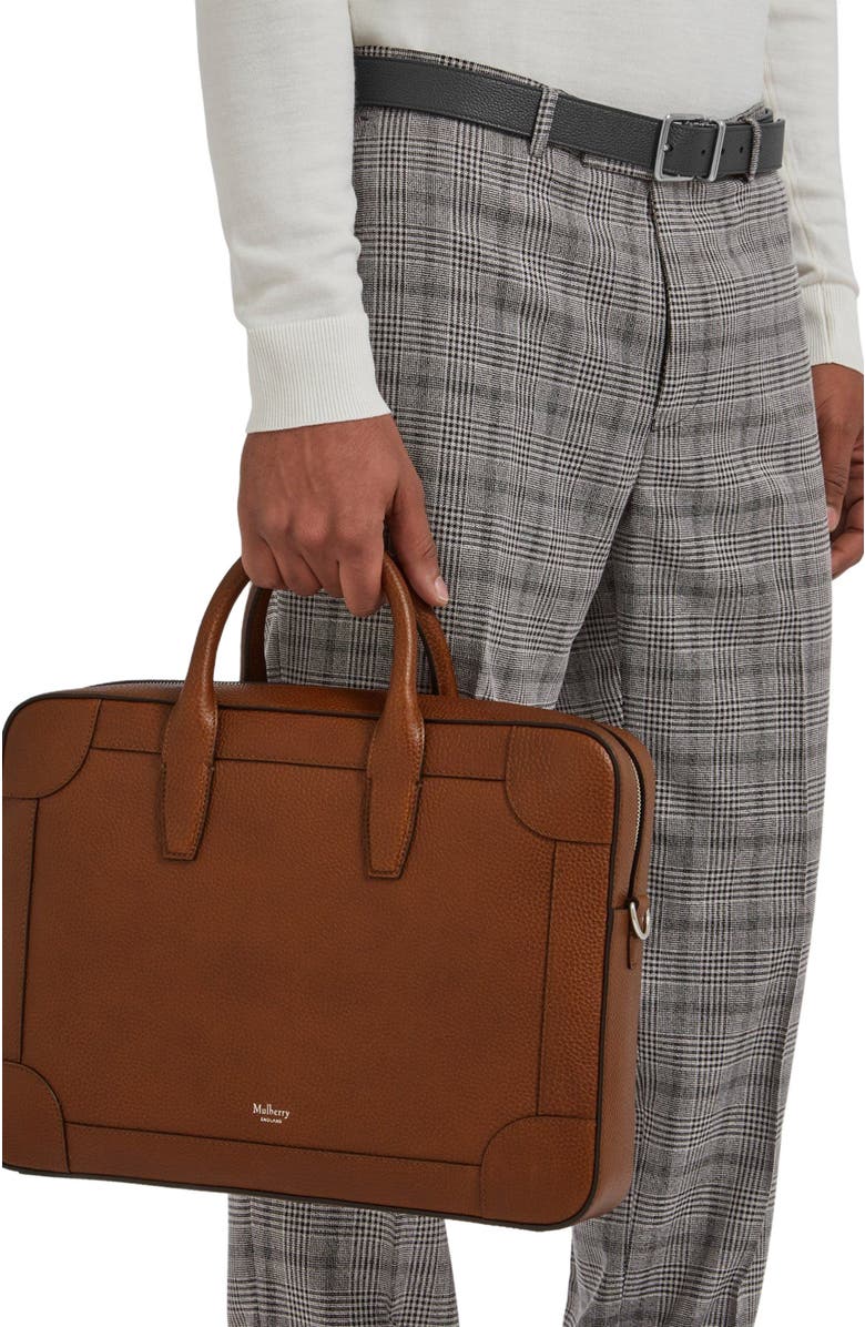 Mulberry Belgrave Leather Briefcase, Alternate, color, Oak