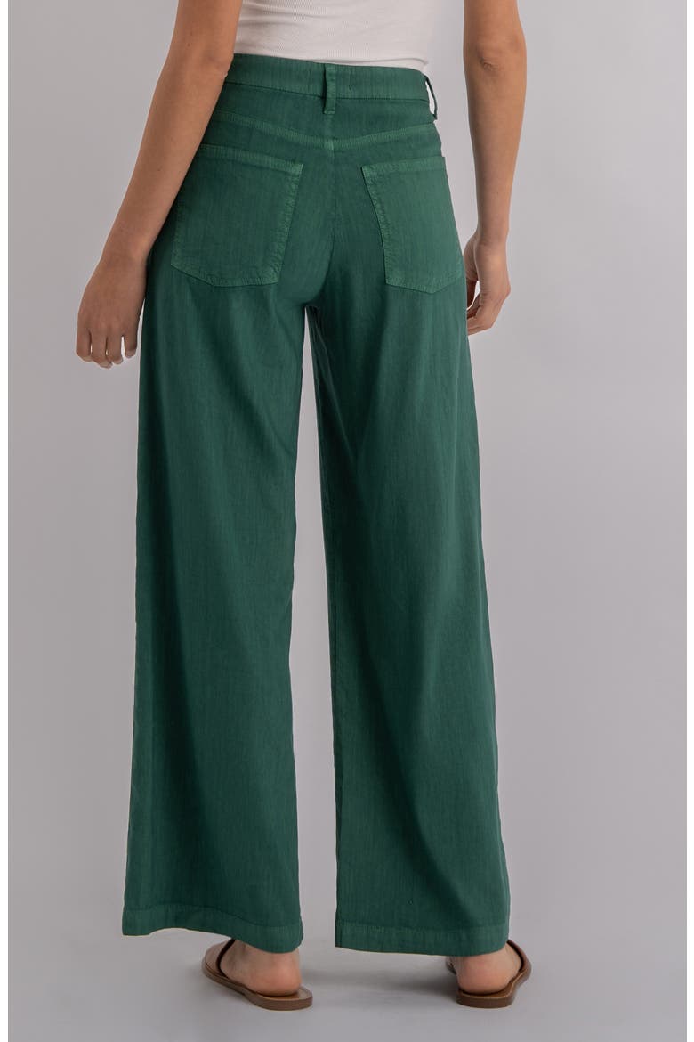 Meg High Waist Linen Blend Wide Leg Pants, Alternate, color, JUNGLE