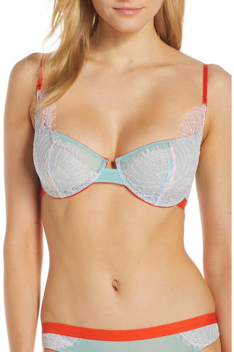 Sabina Underwire Balconette Bra, Main, color, TANGERINE