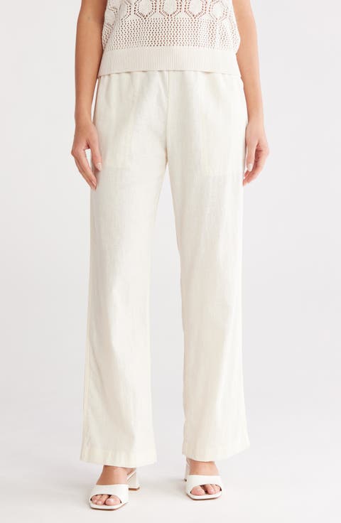 Pull-On Linen & Cotton Pants