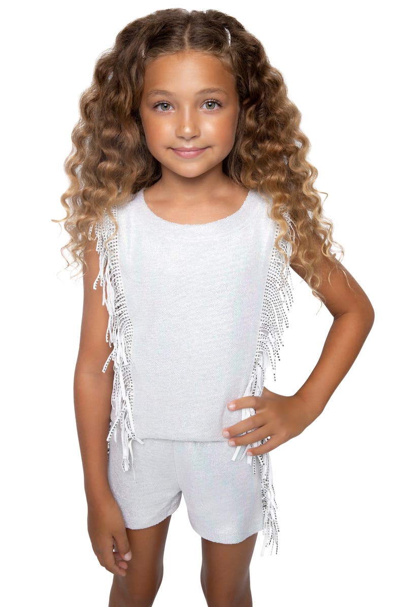 MIA New York Stud Fringe Shorts, Alternate, color, 