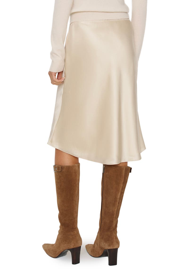 Layla Silk Midi Skirt, Alternate, color, ALMOND