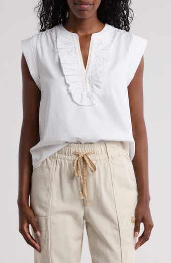 Democracy Poplin Ruffle Shirt