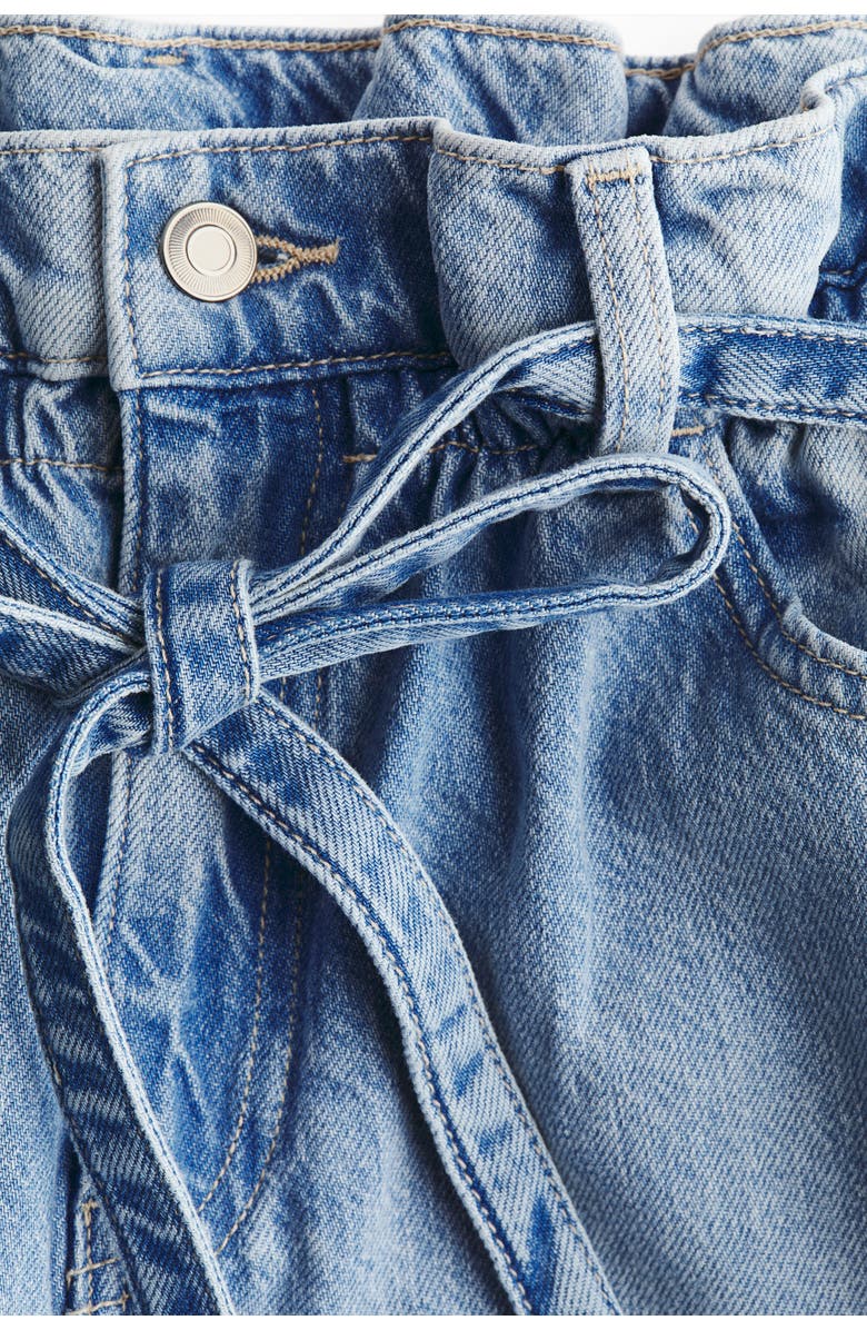 H&M Belted Paper Bag Jeans, Alternate, color, 