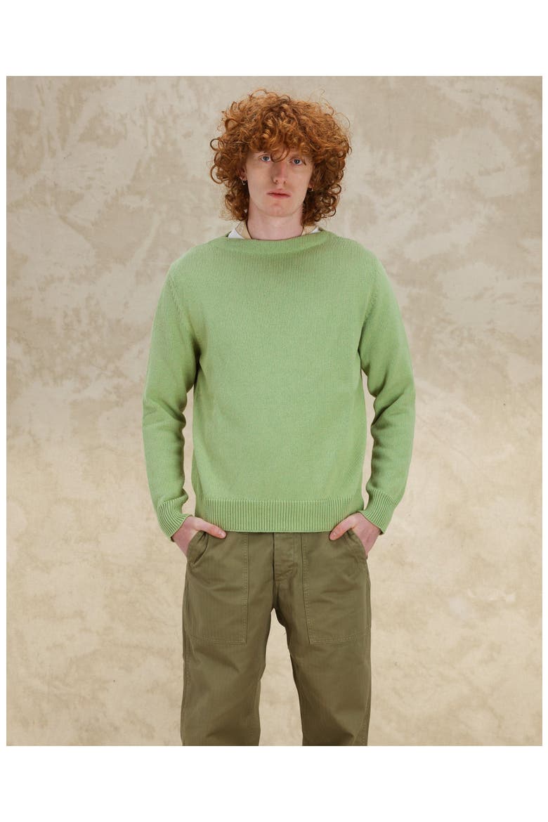 Noah Cotton Crewneck Sweater, Alternate, color, KIWI