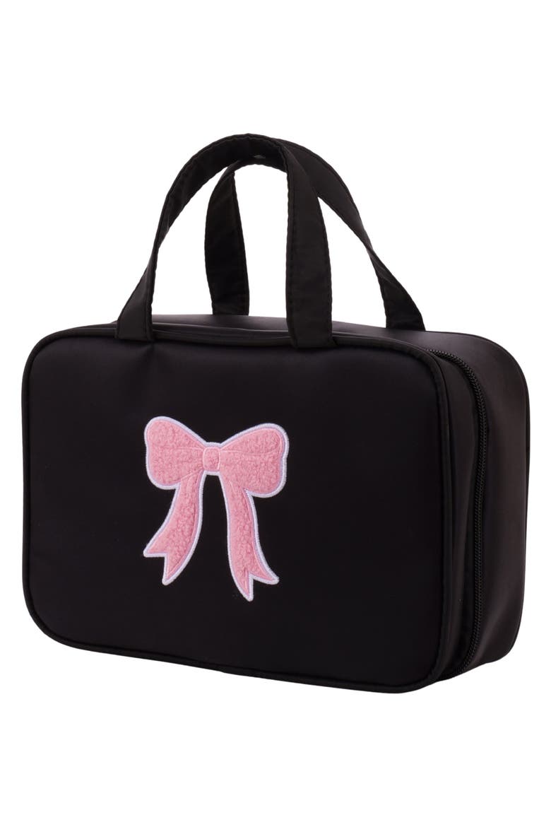 The Perfect Case: Bow Cosmetics Bag, Alternate, color, BLACK