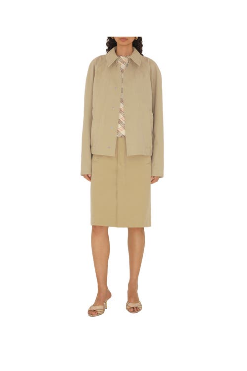 Burberry Paneled Cotton-canvas Jacket In Beige
