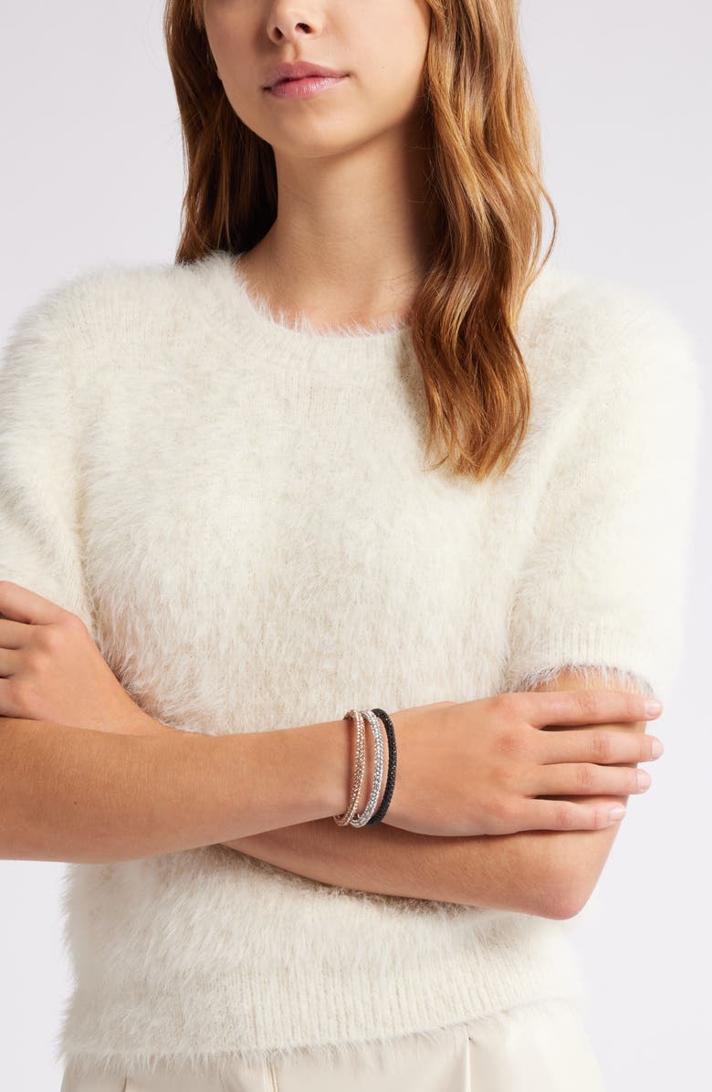 Open Edit Set of 3 Crystal Rope Bracelets, Alternate, color, 