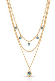 Ettika Seraphine Triple Strand Layered Necklace