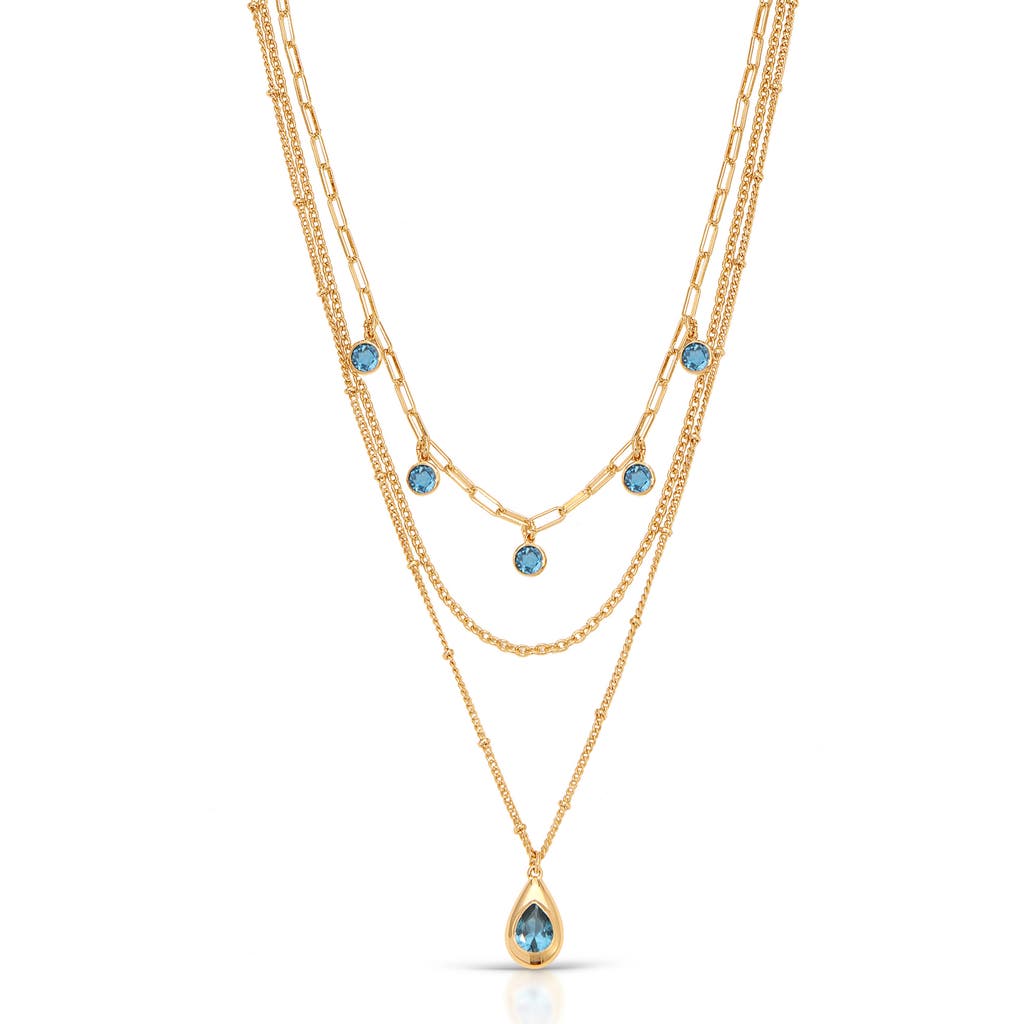 Ettika Seraphine Triple Strand Layered Necklace In Gold