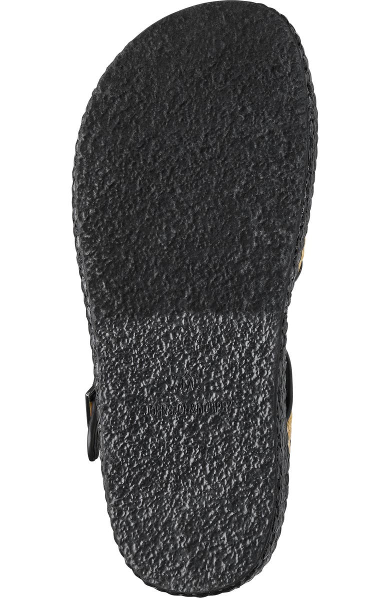 Johnston & Murphy Carli Ankle Strap Platform Sandal, Alternate, color, Black Nappa Leather