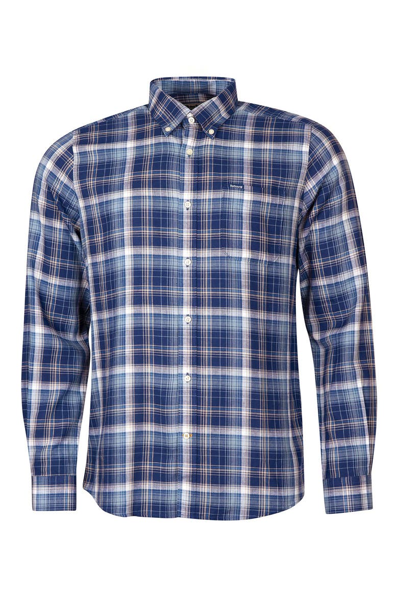 Kingsand Plaid Button-Up Shirt, Alternate, color, NAVY