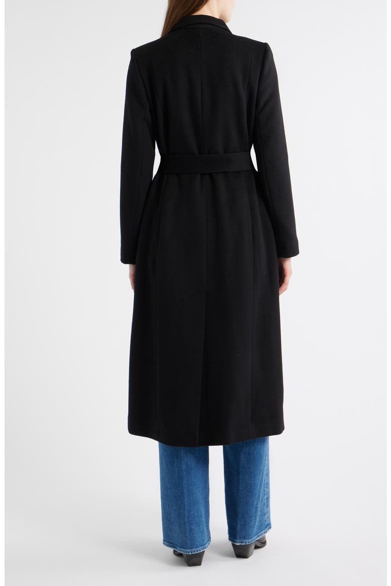 Stand Collar Wrap Coat, Alternate, color, BLACK
