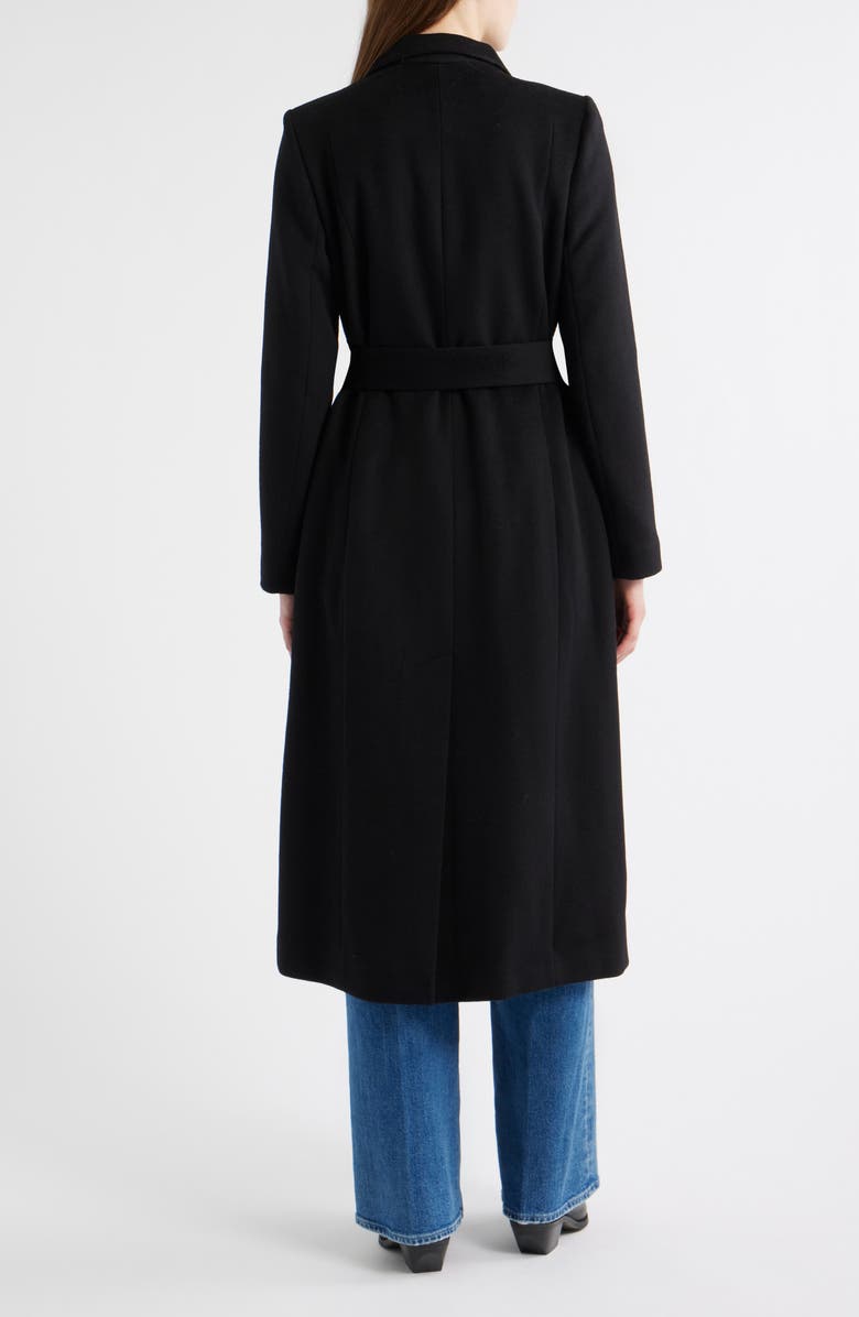 Sam Edelman Stand Collar Wrap Coat, Alternate, color, Black