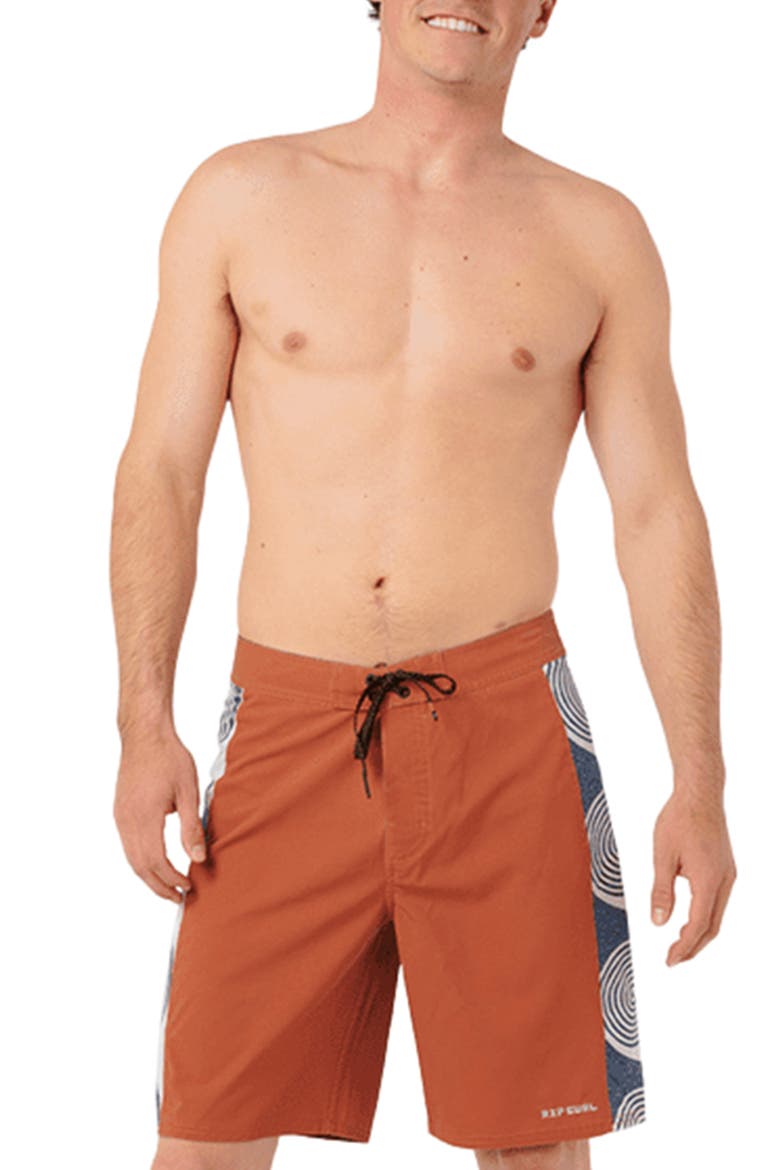 Mirage Sideways Board Shorts, Main, color, BAKED CLAY