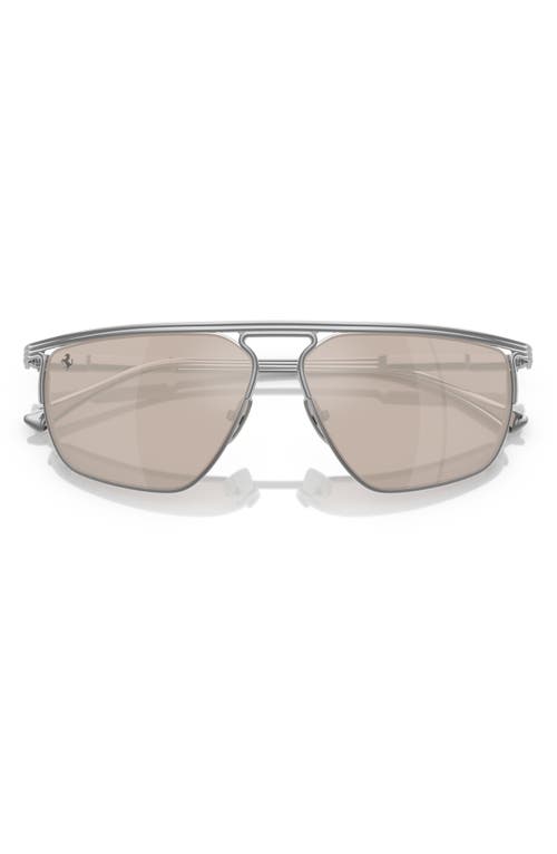 Scuderia Ferrari 59mm Irregular Sunglasses In Silver
