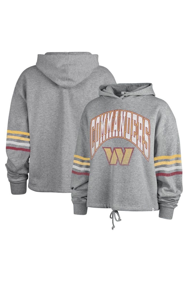 Women's '47 Heather Gray Washington Commanders Upland Bennett Pullover Hoodie, Main, color, Heather Gray