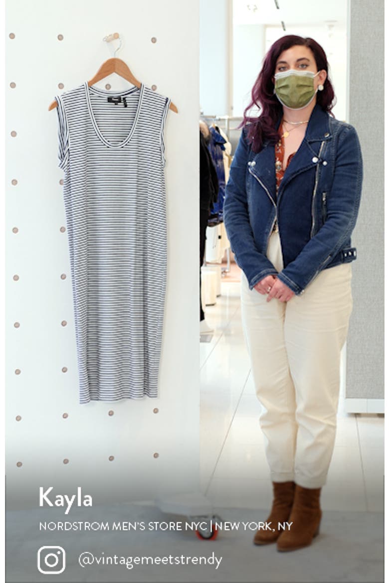 Stripe Cuff Sleeveless Dress video