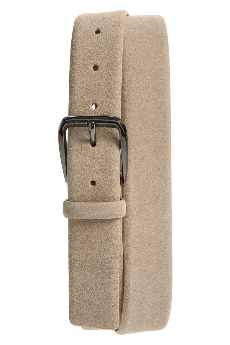 Giul Leather Belt, Main, color, BGE/ KHAKI