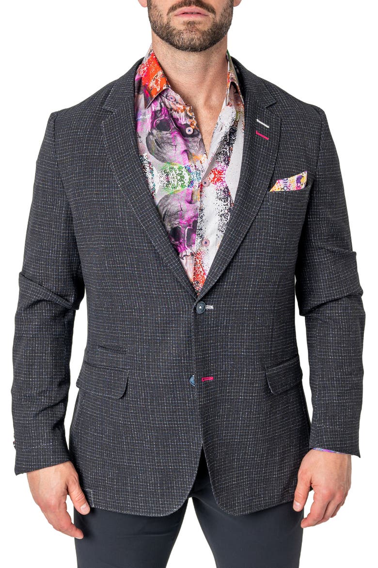 Unconstructed Squared Blazer, Main, color, BLACK