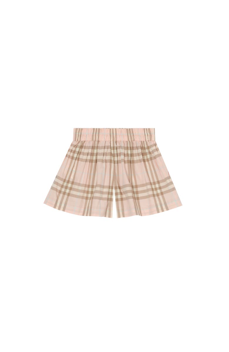 Burberry Check Cotton Shorts, Alternate, color, Archive Pink