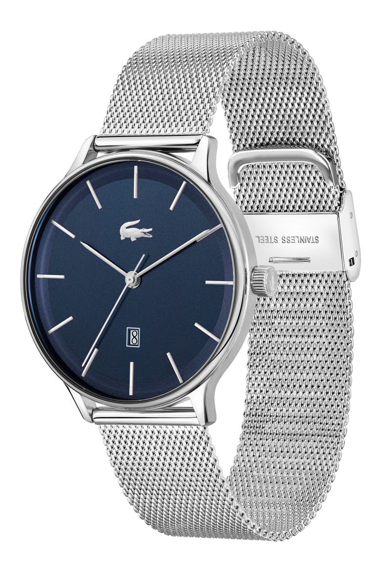 Club Mesh Strap Watch, 42mm, Alternate, color, BLUE