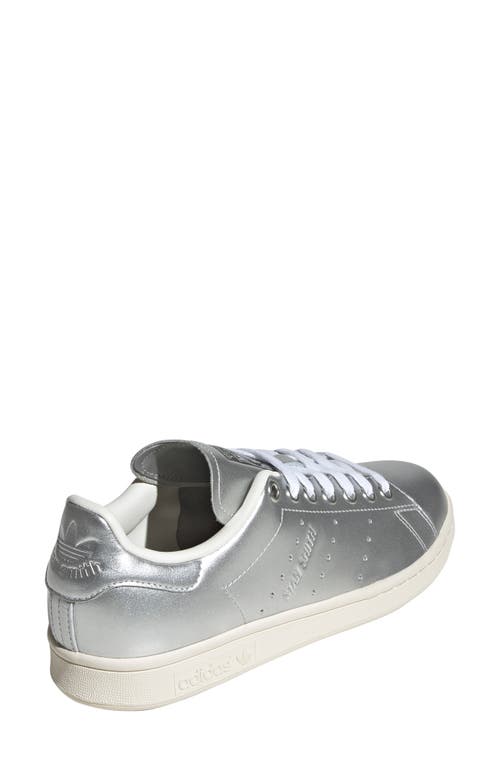 Adidas Originals Adidas Stan Smith Sneaker In Silver Met/silver Met/black