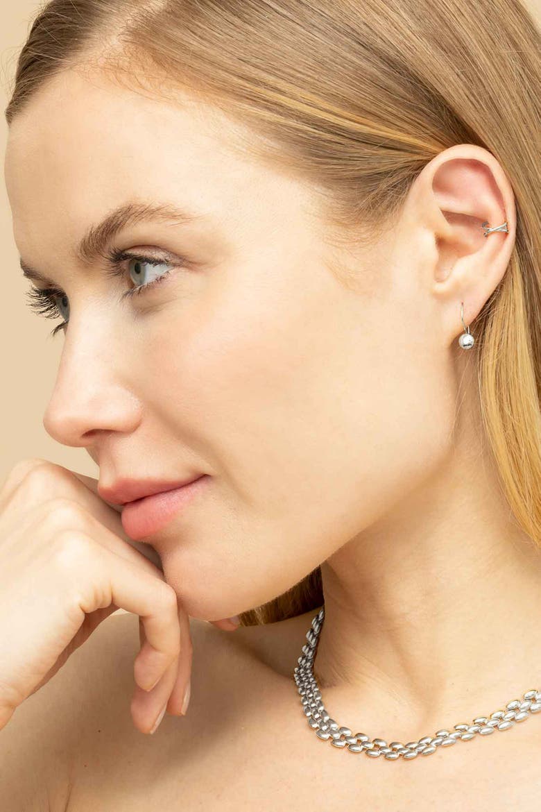 14K Gold West Side Ear Cuff, Alternate, color, White Gold