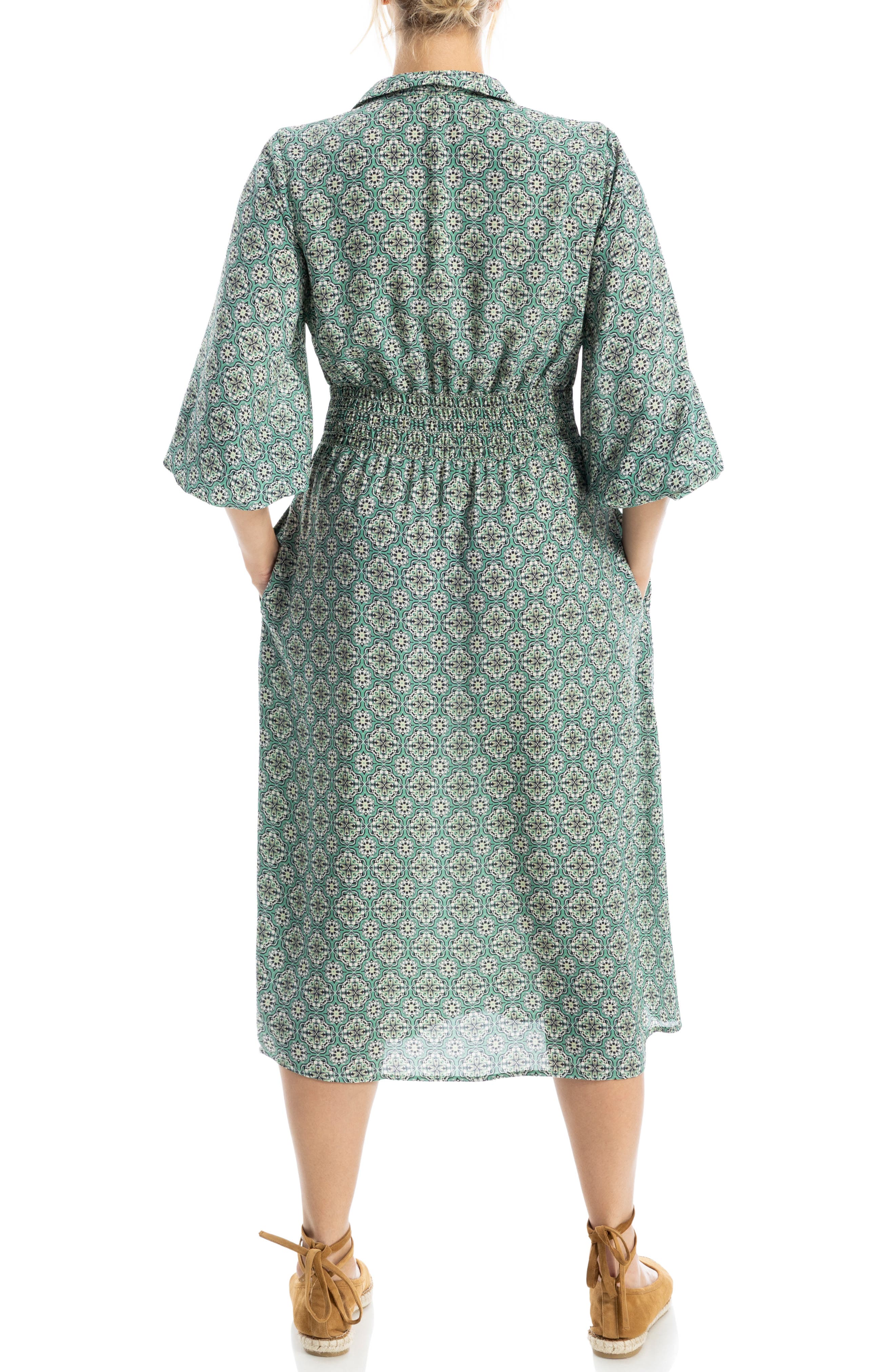Balloon Sleeve Midi Shirtdress - image 4