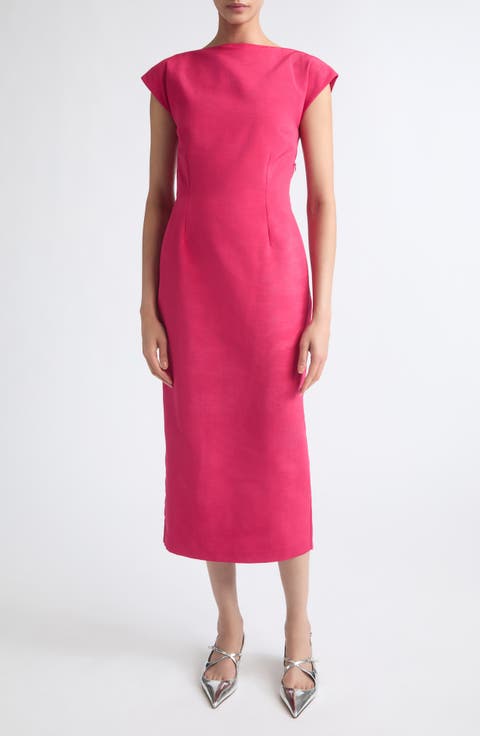 Atticus Boat Neck Midi Dress