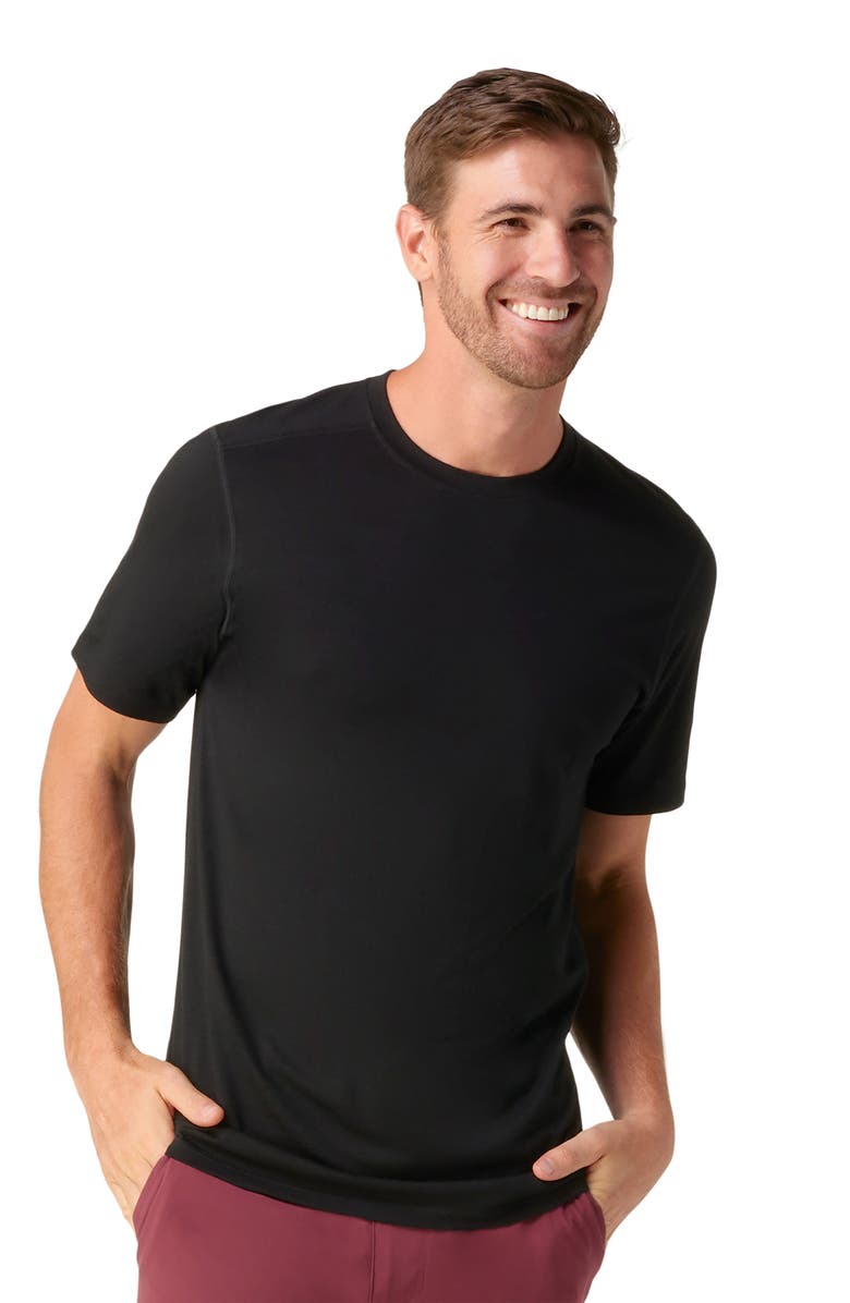 Smartwool Merino Wool Short Sleeve T-Shirt, Alternate, color, Black