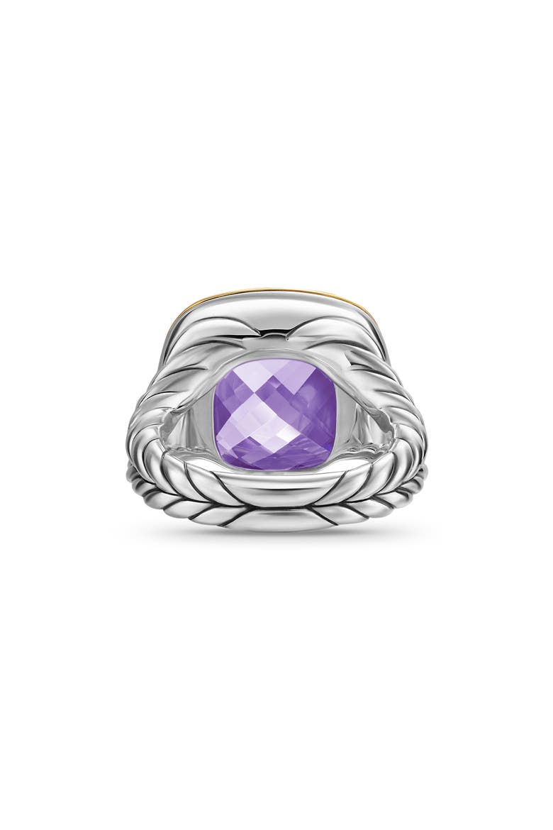 Albion® Ring in Sterling Silver with 18K Yellow Gold and Amethyst, 15mm, Alternate, color, AMETHYST
